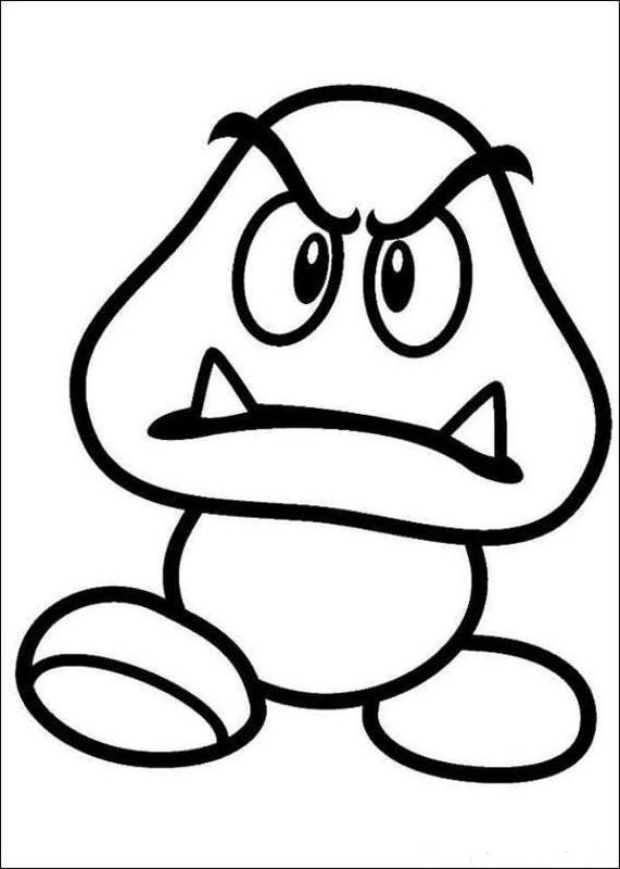 goomba colouring pages