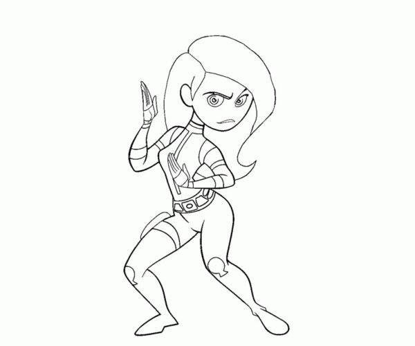 kim possible colouring pages
