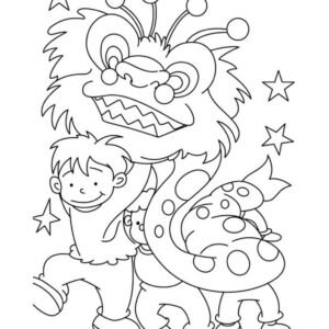 lunar new year colouring pages
