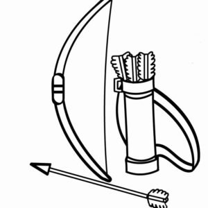 bow and arrow colouring pages