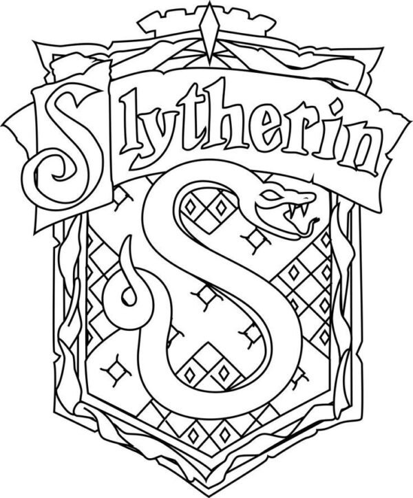 slytherin colouring pages