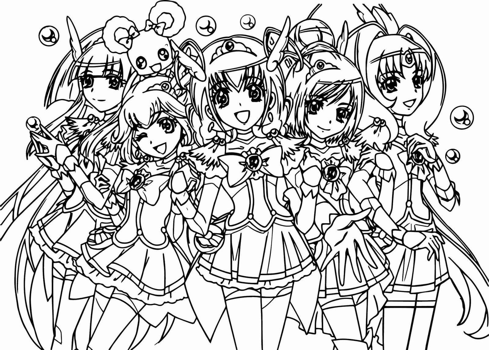 glitter force colouring pages
