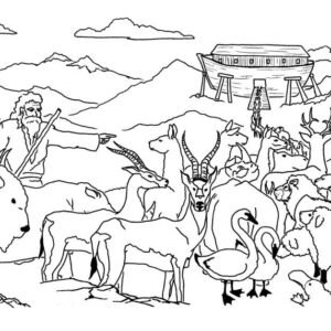 noah colouring pages