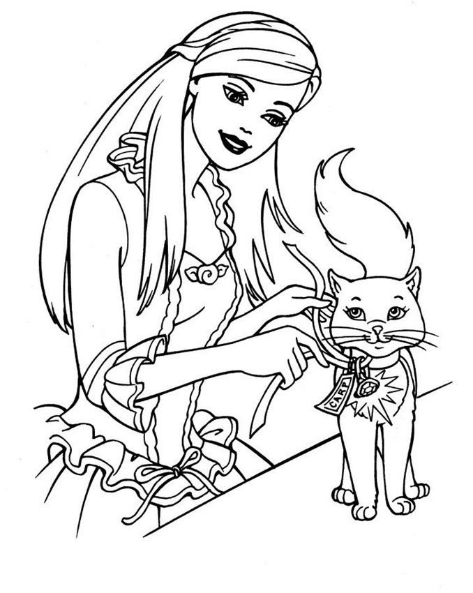 colouring pages of barbie doll