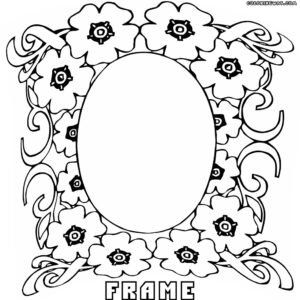 picture frame colouring page