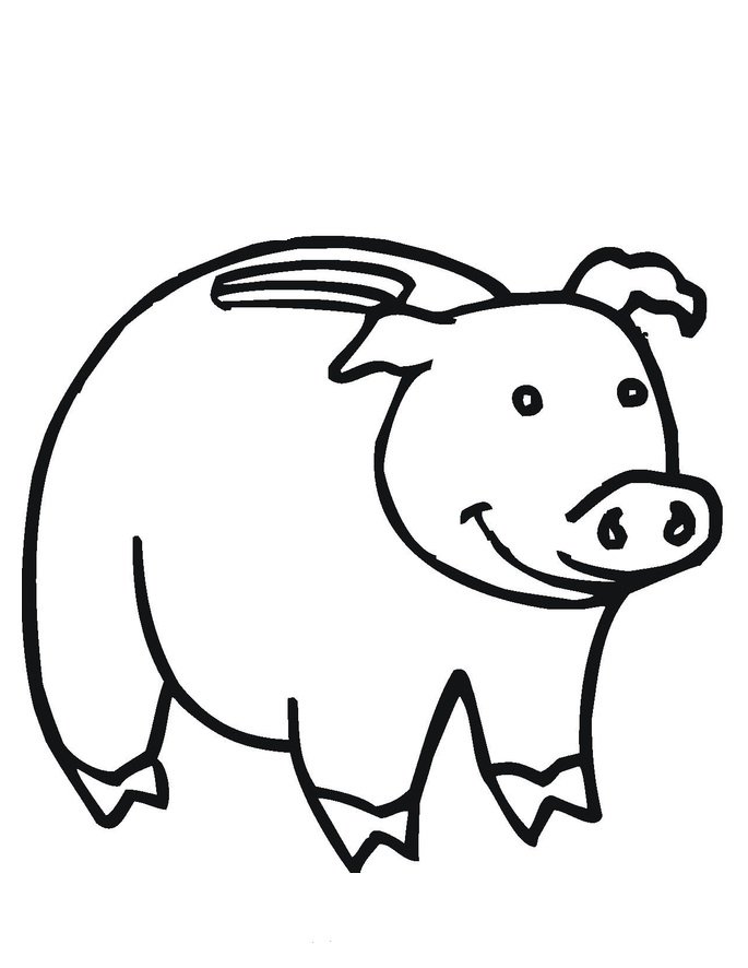 piggy colouring pages
