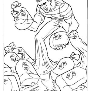 sandman colouring pages