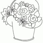 bunch of flowers colouring pages