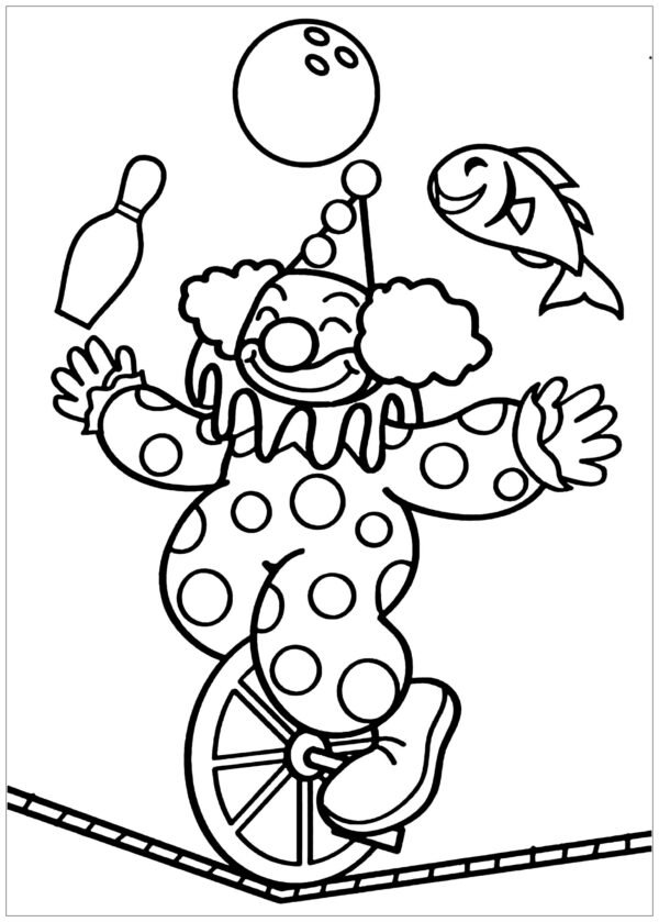 circus colouring pages free