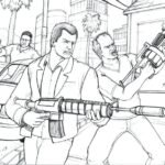 gta 5 colouring pages