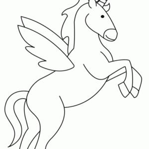 flying unicorn colouring pages