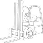 forklift colouring pages