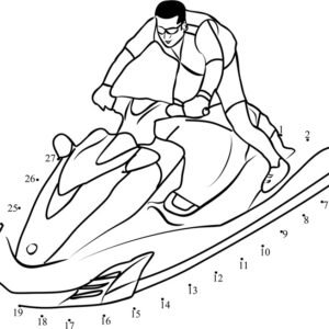 jet ski colouring pages