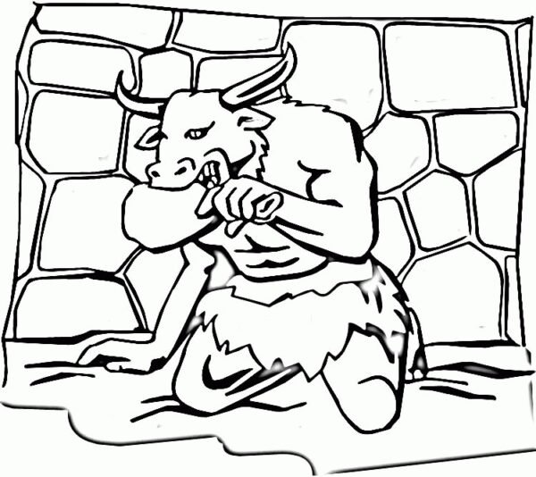 minotaur colouring pages