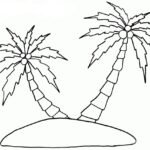 palm leaf colouring page