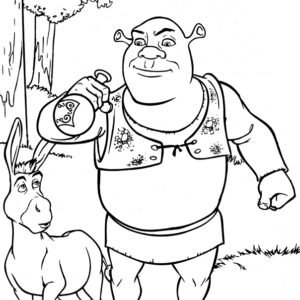 shrek colouring pages