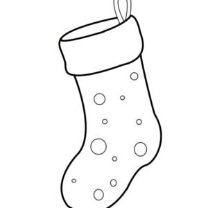 stocking colouring page