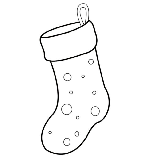 stocking colouring page