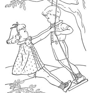 swing colouring pages