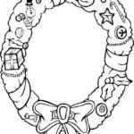 wreath colouring pages